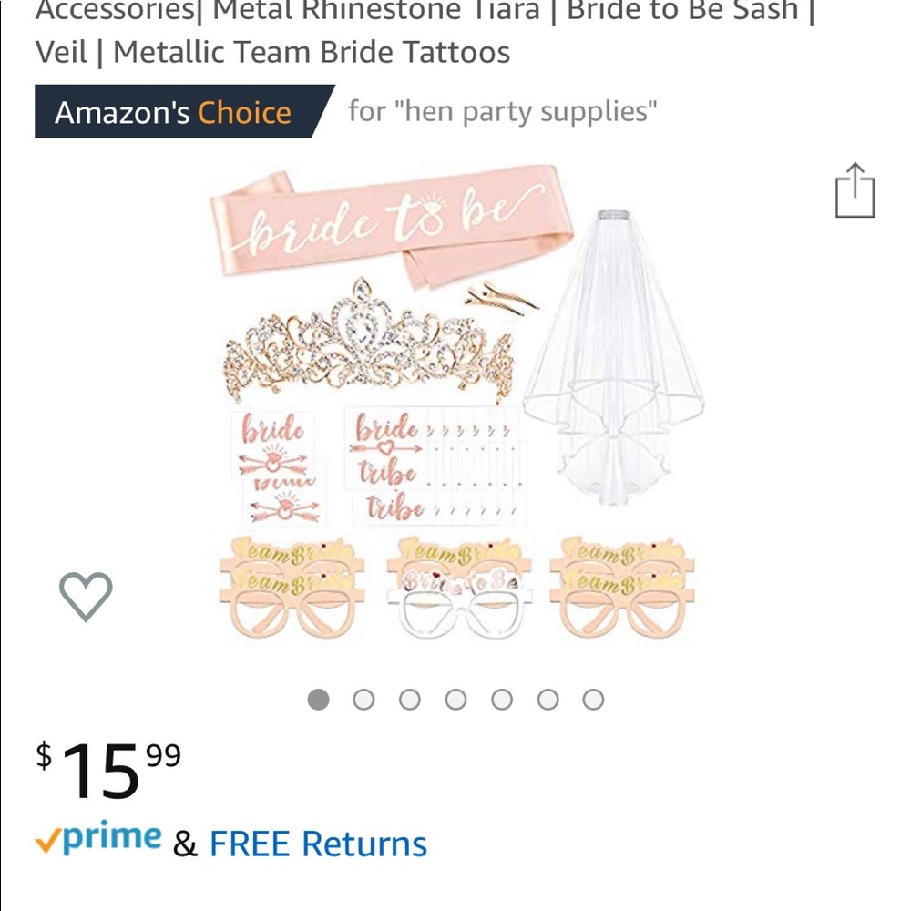 Bachelorette party crown and sash